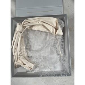 Kristin Ess The Veil Headband Womens One Size‎ White Satin Wedding Party